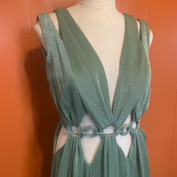 Tarik Ediz Vivid Nilgreen Prom Dress Bridesmaid Party Pagent - Picture 5 of 16